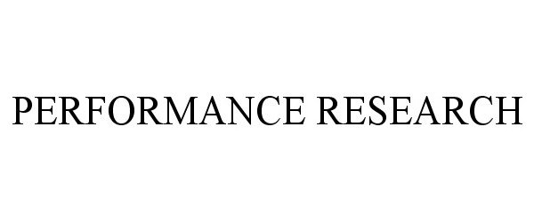 PERFORMANCE RESEARCH