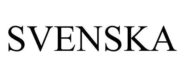 Trademark Logo SVENSKA