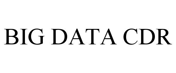 Trademark Logo BIG DATA CDR