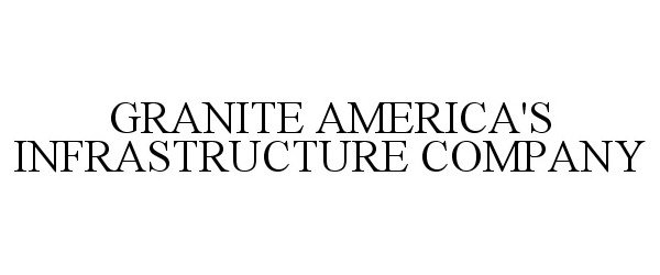  GRANITE AMERICA'S INFRASTRUCTURE COMPANY