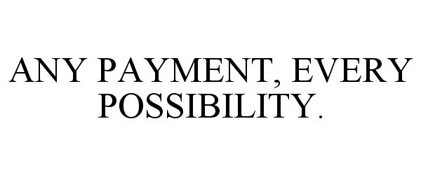 ANY PAYMENT, EVERY POSSIBILITY.