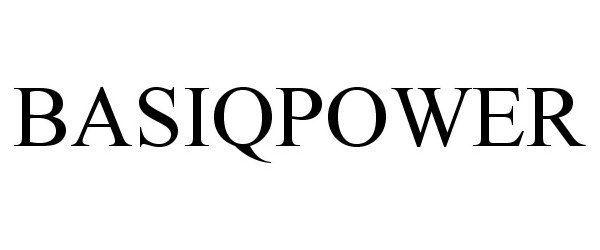 Trademark Logo BASIQPOWER