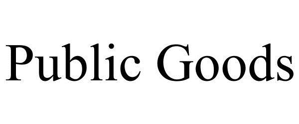 Trademark Logo PUBLIC GOODS