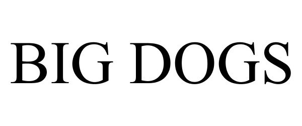 Trademark Logo BIG DOGS