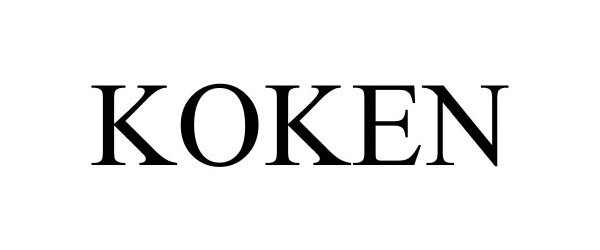 Trademark Logo KOKEN