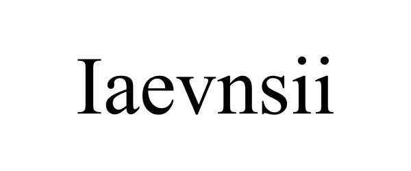 Trademark Logo IAEVNSII