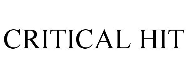 Trademark Logo CRITICAL HIT