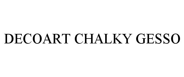 Trademark Logo DECOART CHALKY GESSO