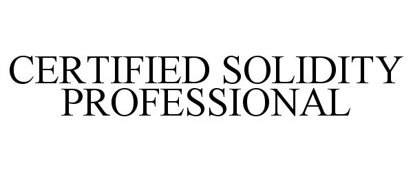  CERTIFIED SOLIDITY PROFESSIONAL