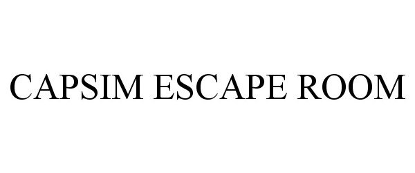  CAPSIM ESCAPE ROOM