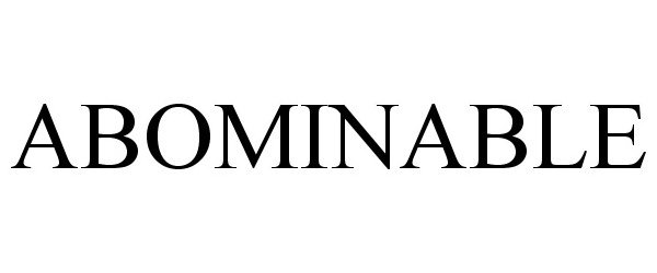 Trademark Logo ABOMINABLE