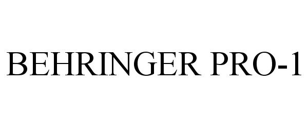 Trademark Logo BEHRINGER PRO-1