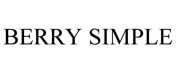 Trademark Logo BERRY SIMPLE