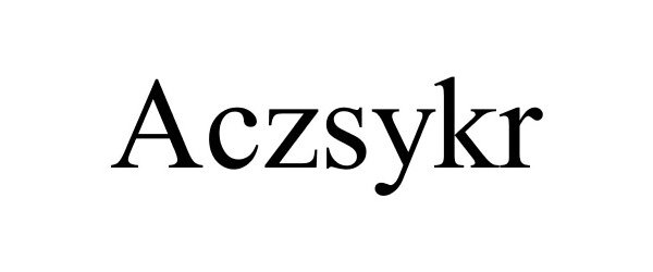 Trademark Logo ACZSYKR