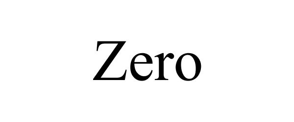 Trademark Logo ZERO