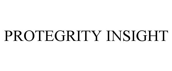 Trademark Logo PROTEGRITY INSIGHT