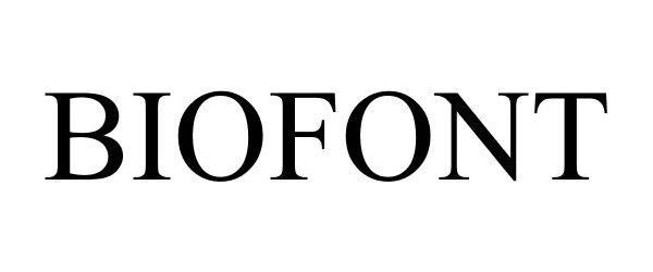 Trademark Logo BIOFONT