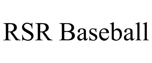  RSR BASEBALL