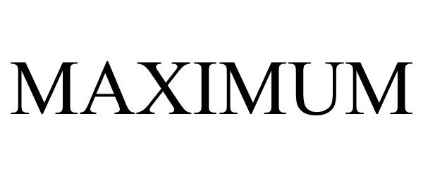 Trademark Logo MAXIMUM