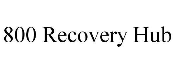 Trademark Logo 800 RECOVERY HUB