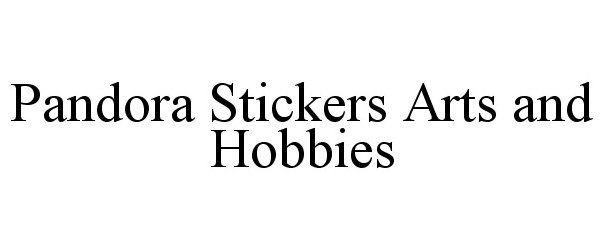  PANDORA STICKERS ARTS AND HOBBIES