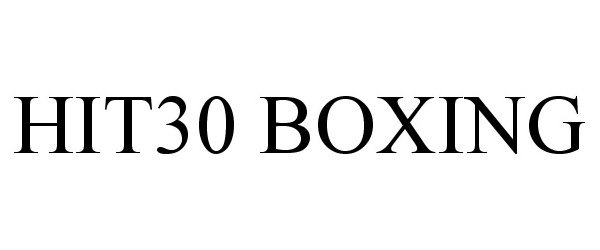 Trademark Logo HIT30 BOXING