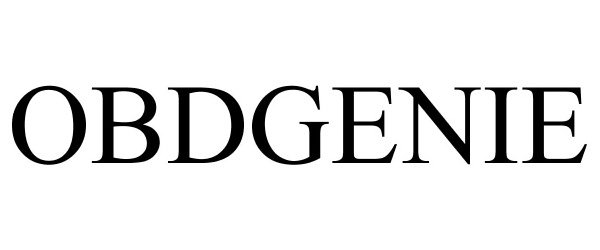 Trademark Logo OBDGENIE
