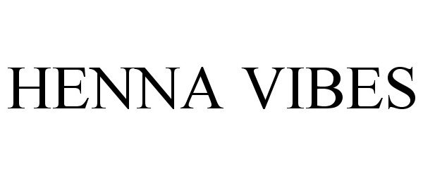 Trademark Logo HENNA VIBES