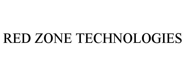  RED ZONE TECHNOLOGIES