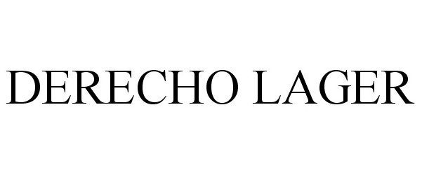 Trademark Logo DERECHO LAGER