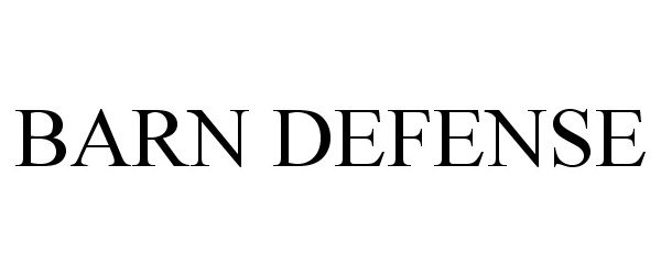 Trademark Logo BARN DEFENSE