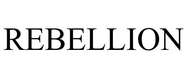Trademark Logo REBELLION