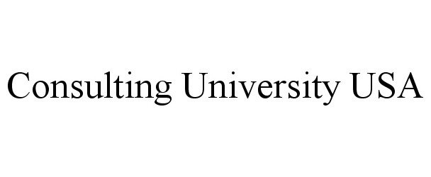  CONSULTING UNIVERSITY USA