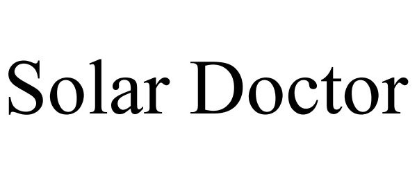 Trademark Logo SOLAR DOCTOR