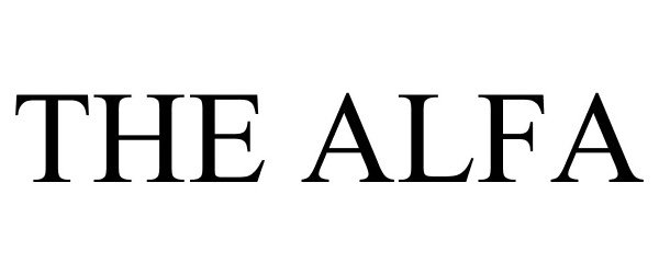 Trademark Logo THE ALFA