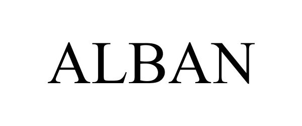 Trademark Logo ALBAN