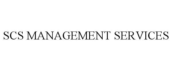 Trademark Logo SCS MANAGEMENT SERVICES