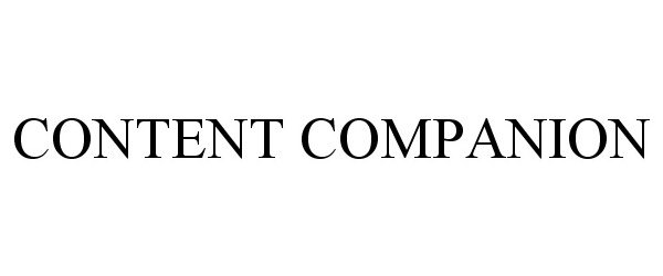 Trademark Logo CONTENT COMPANION