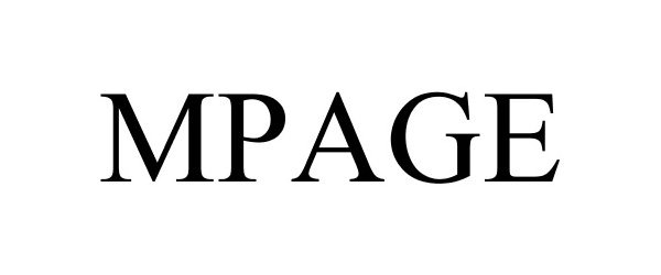Trademark Logo MPAGE