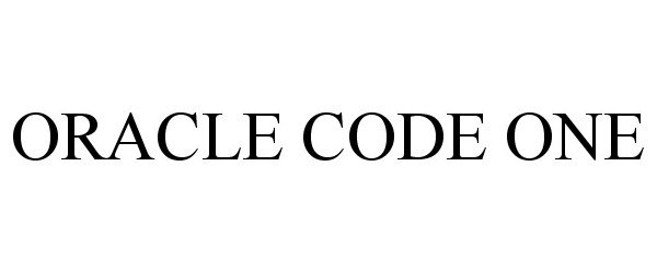 Trademark Logo ORACLE CODE ONE