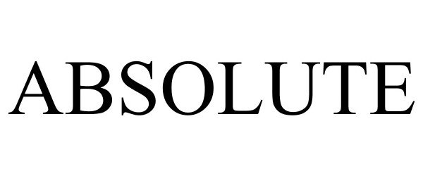 Trademark Logo ABSOLUTE