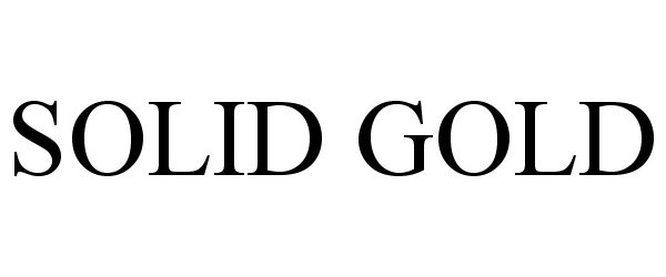 Trademark Logo SOLID GOLD