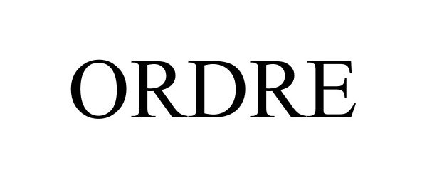 Trademark Logo ORDRE