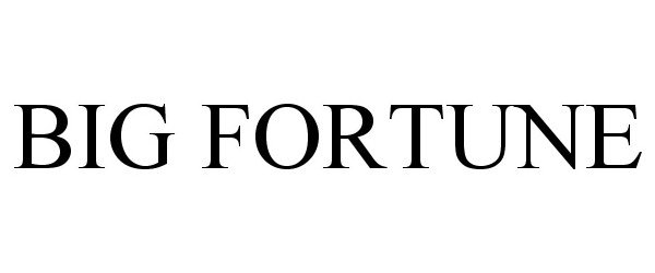 Trademark Logo BIG FORTUNE