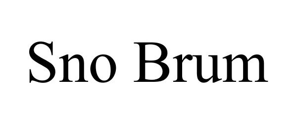 Trademark Logo SNO BRUM