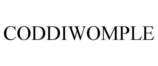 Trademark Logo CODDIWOMPLE