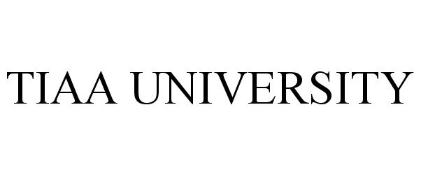 Trademark Logo TIAA UNIVERSITY