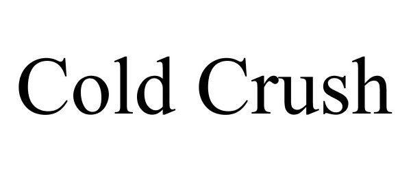 Trademark Logo COLD CRUSH