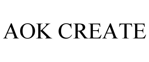 Trademark Logo AOK CREATE