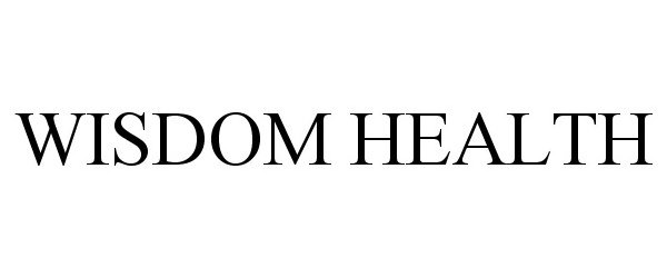 Trademark Logo WISDOM HEALTH